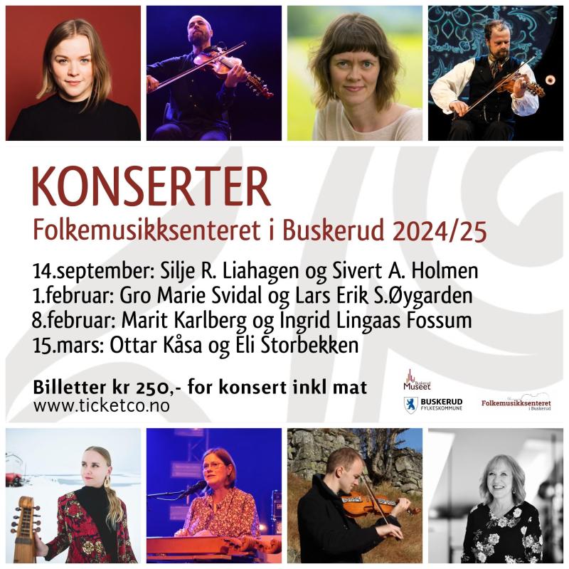 Konserter på Folkemusikksenteret i Prestfoss